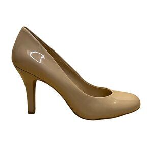 Kelly & Katie Women’s Taupe Patent Classic Round Toe Isabel Pumps Size 8.5M